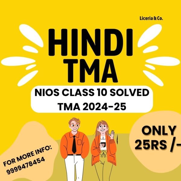 NIOS CLASS 10TH HINDI (201) SOLVED TMA  PDF SESSION 2024–25