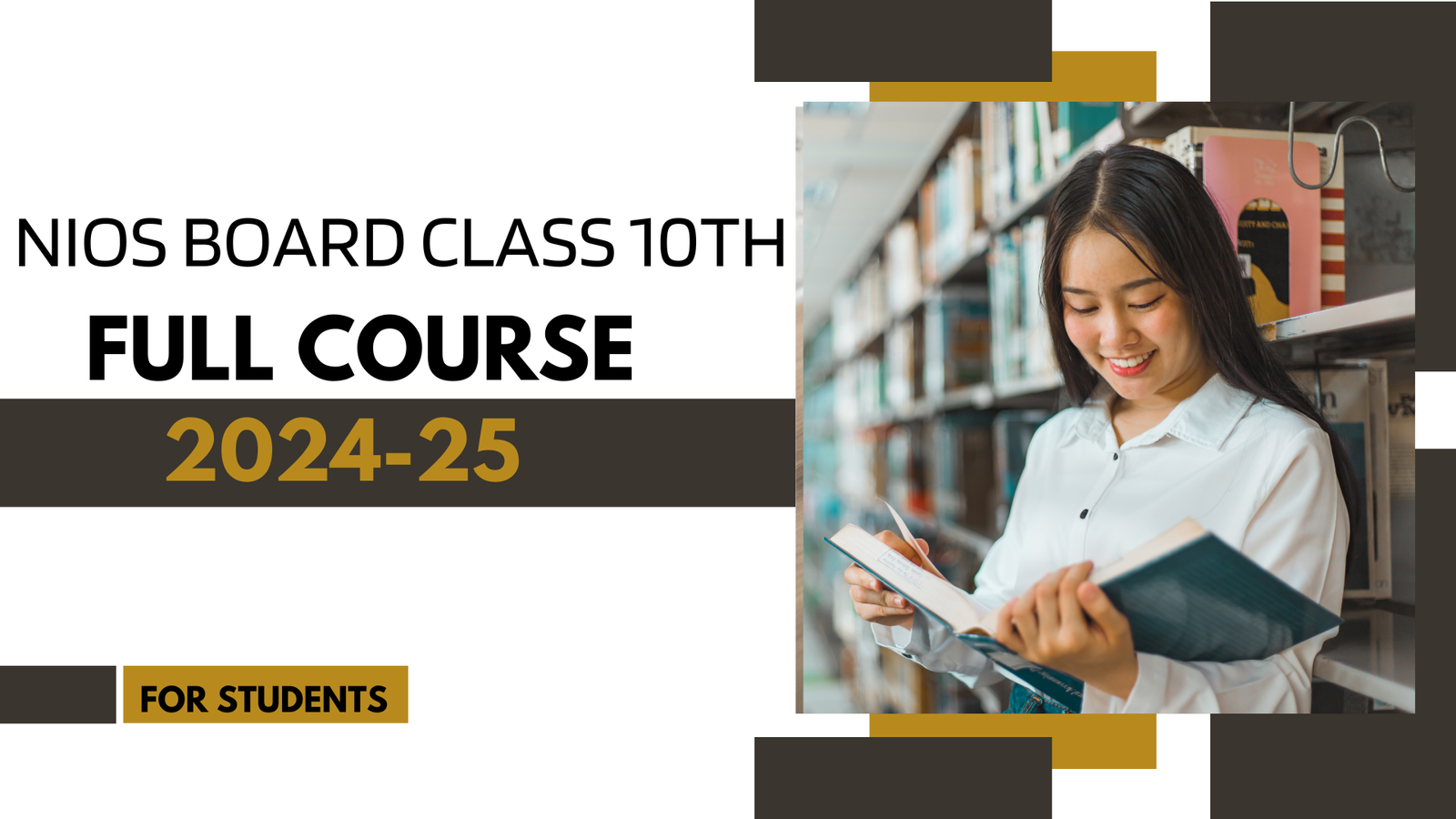 NIOS CLASS BOARD 10th FULL COURSE 2024-25