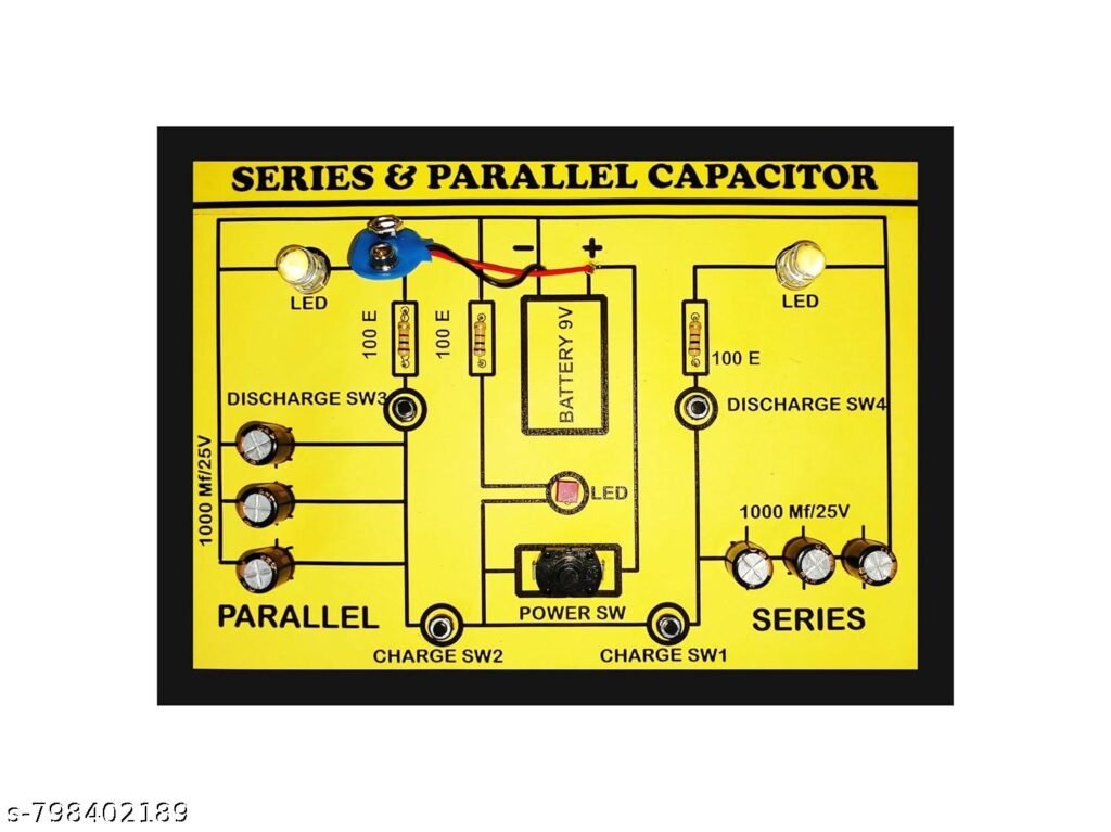 series and parallel capacitor project working model for class 10 physics